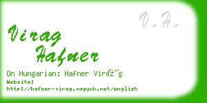 virag hafner business card